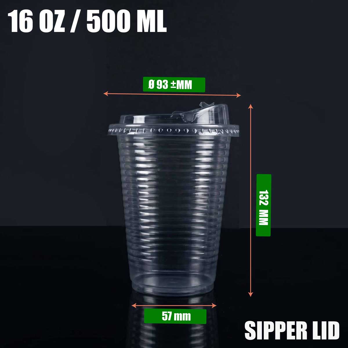 16oz with  sipper lid